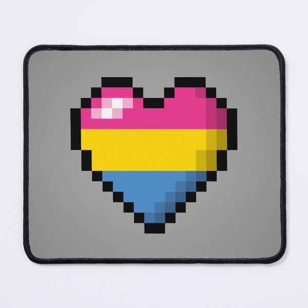 Item preview, Large Pixel Heart Design in Pansexual Pride Flag Colors designed and sold by LiveLoudGraphic.