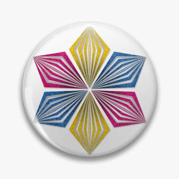 Item preview, Pansexual Pride Flag Colored Geometric Starburst designed and sold by LiveLoudGraphic.