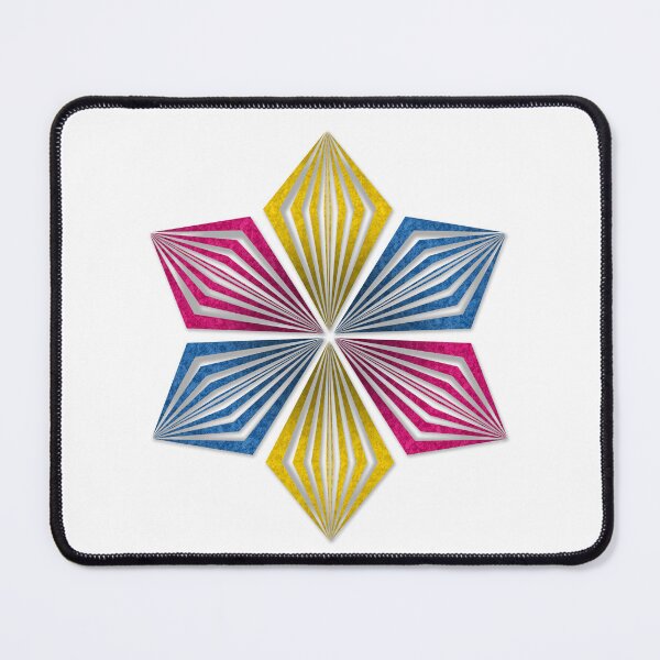 Item preview, Pansexual Pride Flag Colored Geometric Starburst designed and sold by LiveLoudGraphic.