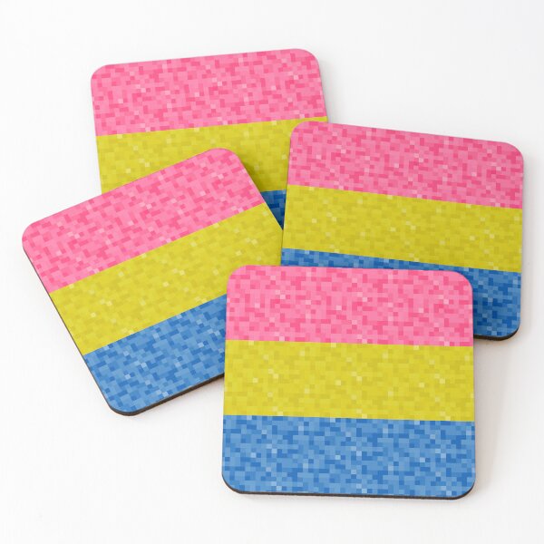 Item preview, Pansexual Pride Pixel Flag Repeating Background designed and sold by LiveLoudGraphic.