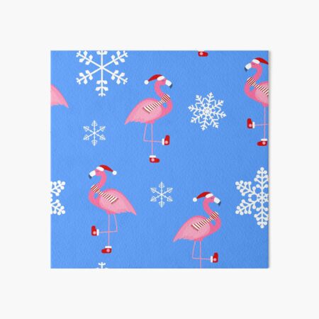 Item preview, blue christmas santa claus flamingo  designed and sold by Gossip Rag.