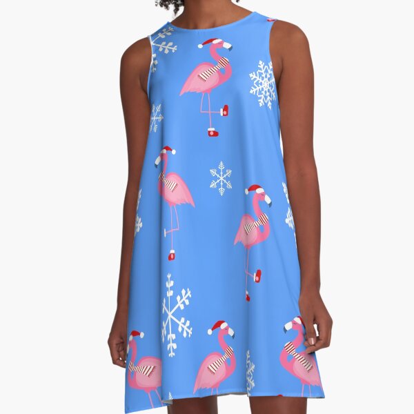 Artikel-Vorschau von blauer weihnachten weihnachtsmann flamingo, designt und verkauft von Gossip Rag.