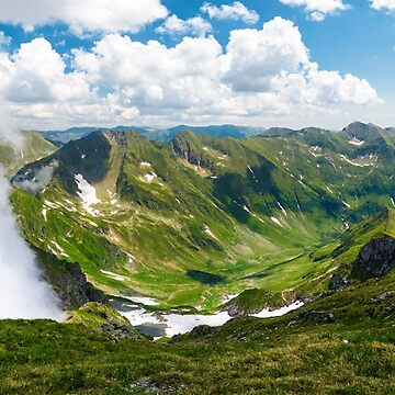 Artwork thumbnail, mountainous panorama with rising clouds by mike-pellinni