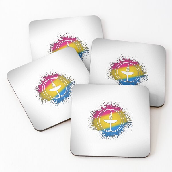 Item preview, Paint Splatter Pansexual Pride Unitarian Universalism Symbol – Chalice of Inclusivity  designed and sold by LiveLoudGraphic.
