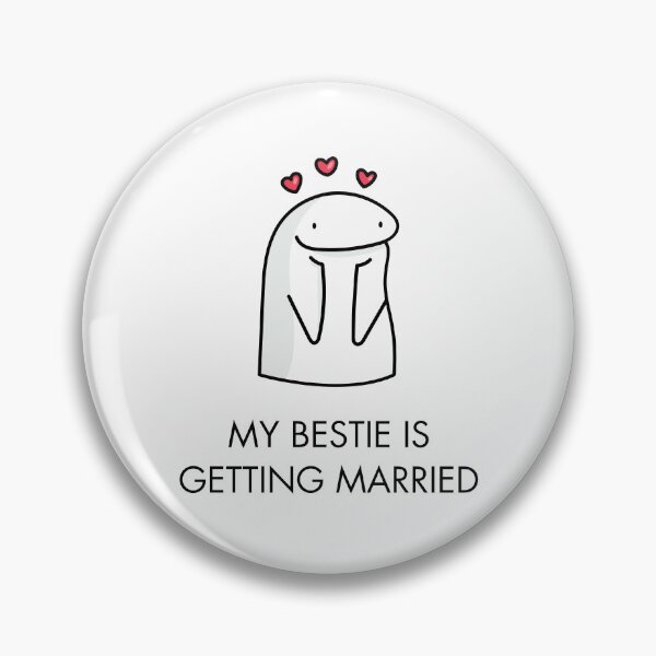 Item preview, Cute Blushy Blob – My Bestie Is Getting Married designed and sold by ZaibsDesigns.