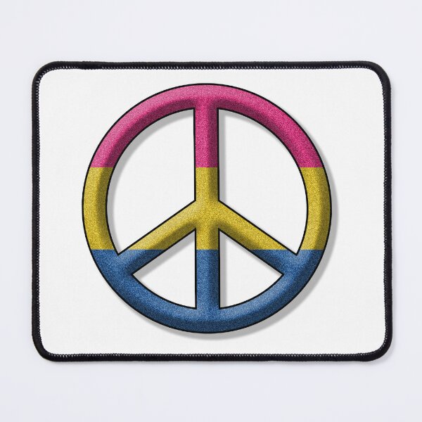 Item preview, Peace Pride design in Pansexual pride flag colors designed and sold by LiveLoudGraphic.