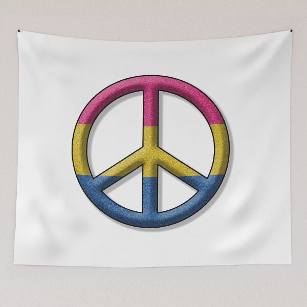Item preview, Peace Pride design in Pansexual pride flag colors designed and sold by LiveLoudGraphic.
