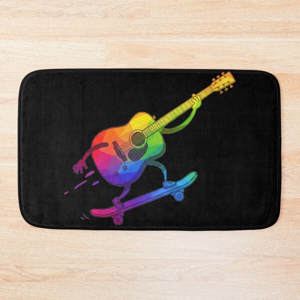 Item preview, Geometric Rainbow Guitar Skateboard designed and sold by Timeforplay.