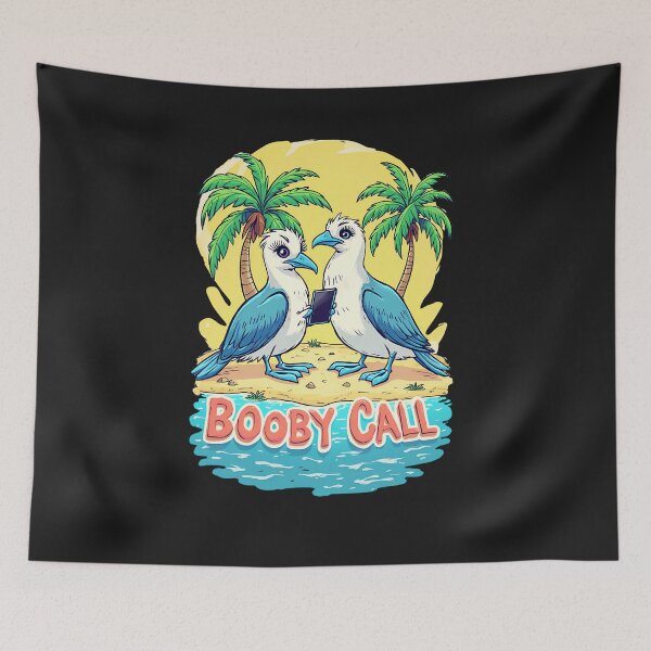 Item preview, Booby Call: Funny Blue Footed Booby Pun Art For Bird Lovers designed and sold by elynne9.