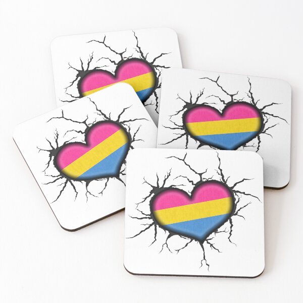 Item preview, Pansexual Heart Thrown into Cracked surface designed and sold by LiveLoudGraphic.