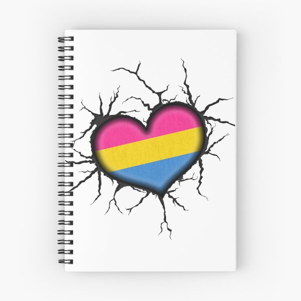 Item preview, Pansexual Heart Thrown into Cracked surface designed and sold by LiveLoudGraphic.