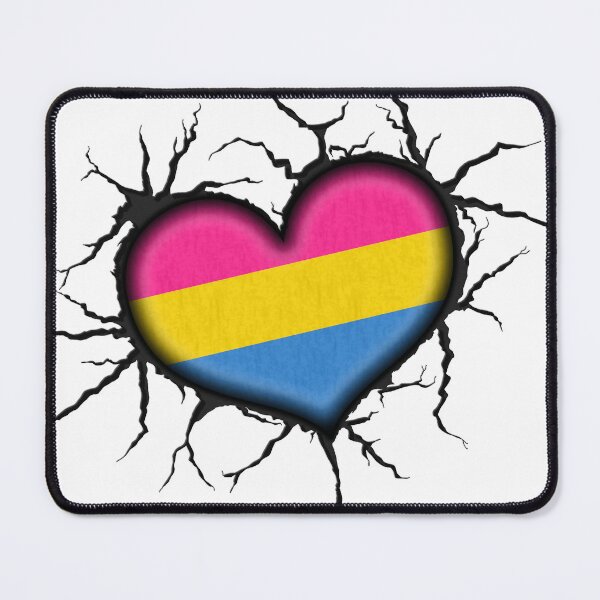 Item preview, Pansexual Heart Thrown into Cracked surface designed and sold by LiveLoudGraphic.