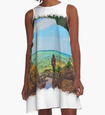 Sea drawn Art A-Line Dress