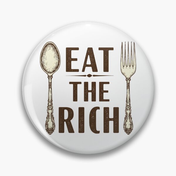 Artikelvorschau, Eat The Rich Vintage Löffel Gabel entworfen und verkauft von Adrian Kane.