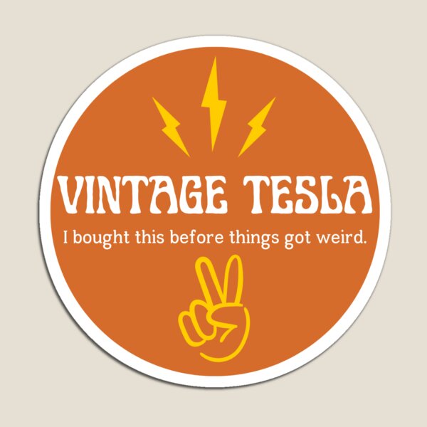 Aperçu de l'œuvre Tesla électrique vintage créée et vendue par MissCloverG.
