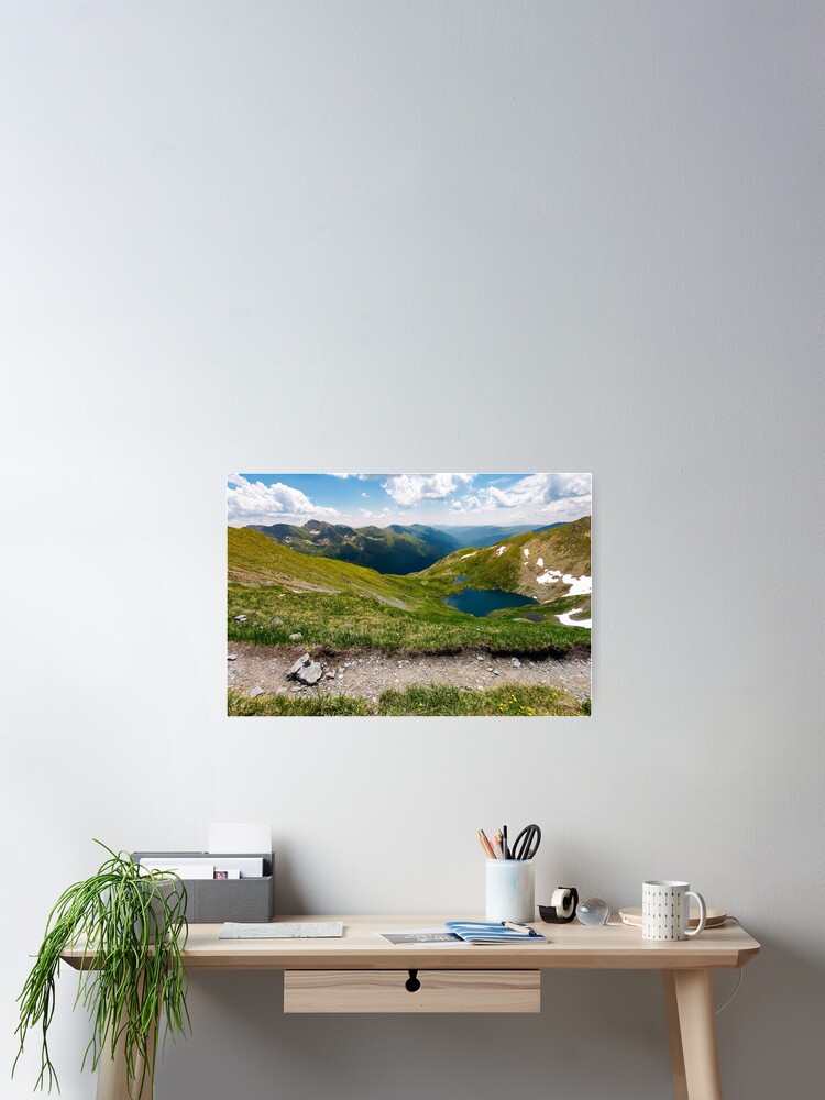 Thumbnail 1 of 3, Poster, tourist foot path in Fagarasan mountains, Romania designed and sold by mike-pellinni.