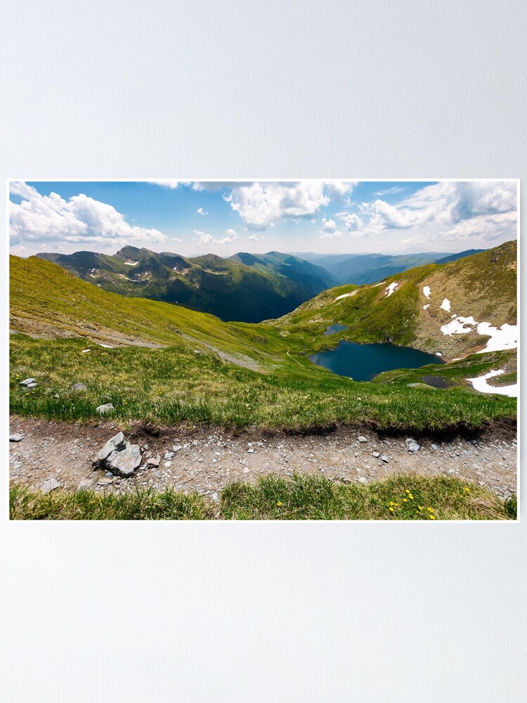 Thumbnail 2 of 3, Poster, tourist foot path in Fagarasan mountains, Romania designed and sold by mike-pellinni.