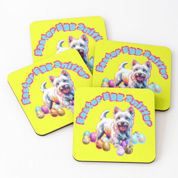 Item preview, Easter Westie Pop Art Playful Dog Sniffer Easter Egg designed and sold by KateLeap.