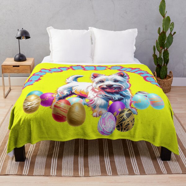 Item preview, Easter Westie Pop Art Playful Dog Sniffer Easter Egg designed and sold by KateLeap.