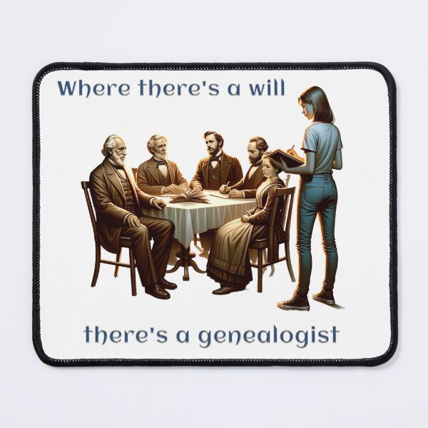 Item preview, Where there's a will there's a genealogist  designed and sold by absurditeestore.