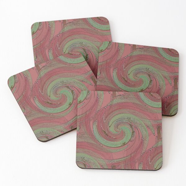 Item preview, Swirl Marble Pattern in Red and Green designed and sold by Artistestella.