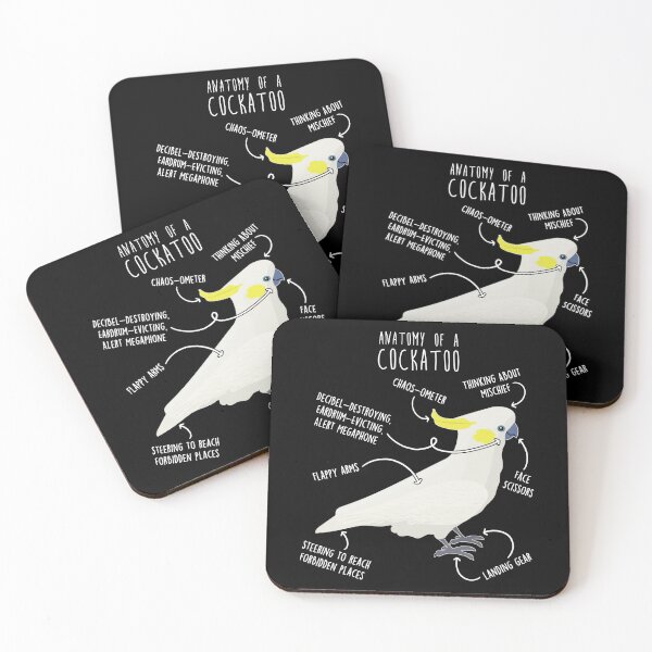 Item preview, Sulphur-Crested Cockatoo Parrot Anatomy designed and sold by Clara Hollins.