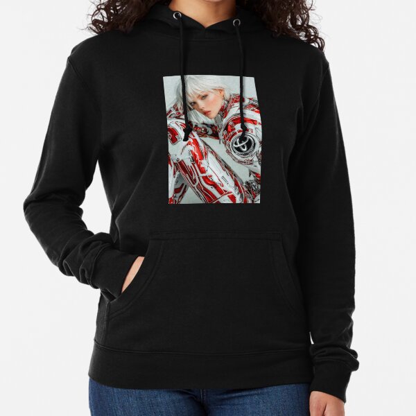 Item preview, Woman in white hair in futuristic suit white and red designed and sold by Verademacedoart.