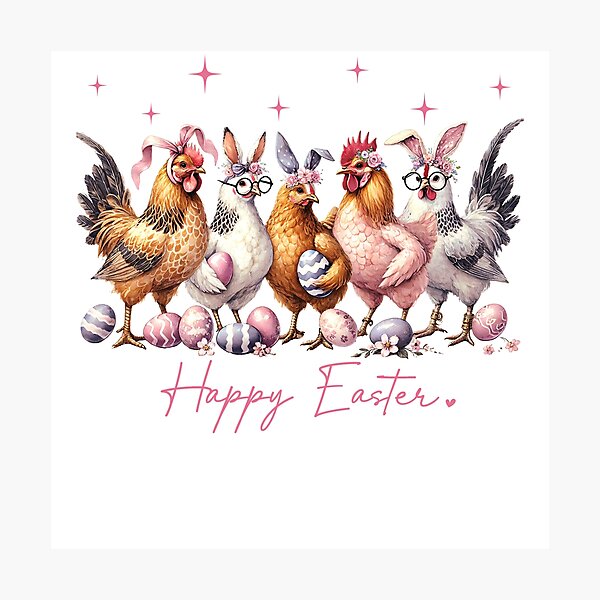 Item preview, Happy Easter Chickens designed and sold by SmilingTimes.
