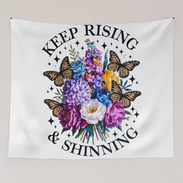 Item preview, Keep Rising and Shining – Floral Butterfly Art designed and sold by Artyx_Design.