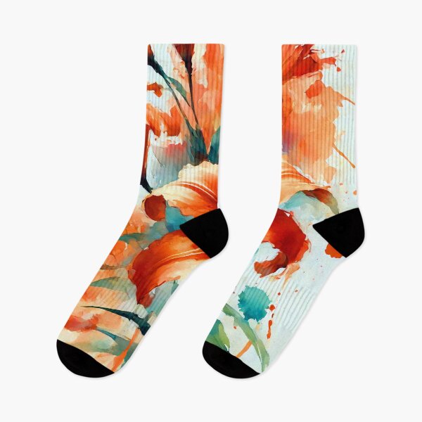 Item preview, Fiery Tiger Lily Bouquet in Watercolor Expression designed and sold by ChrisButler.