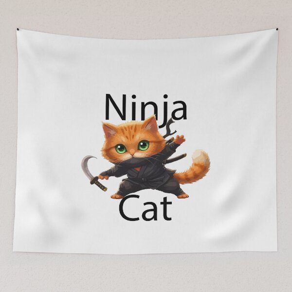 Item preview, Ninja Cat designed and sold by designsoftinaa.