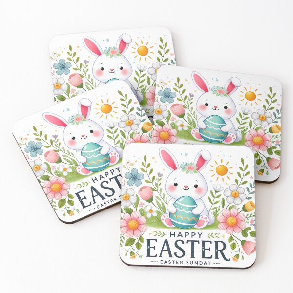 Item preview, Happy Easter Sunday - Cute Bunny & Egg Spring  designed and sold by Wear Sculpt.
