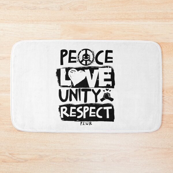 Aperçu de l'œuvre PLUR - Paix Amour Unité Respect 2 (noir) créée et vendue par Discothreadz.