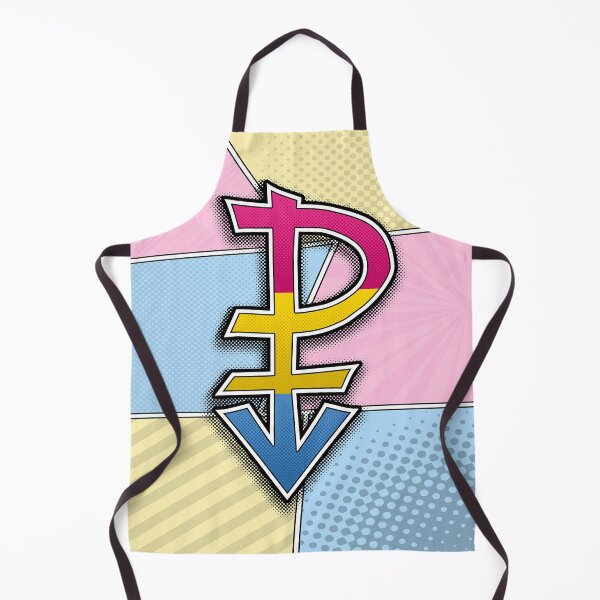 Item preview, Halftone Pansexual Pride Symbol with Flag Background designed and sold by LiveLoudGraphic.