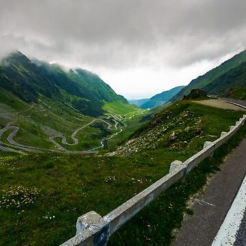 Artwork thumbnail, Transfagarasan road in stormy weather by mike-pellinni