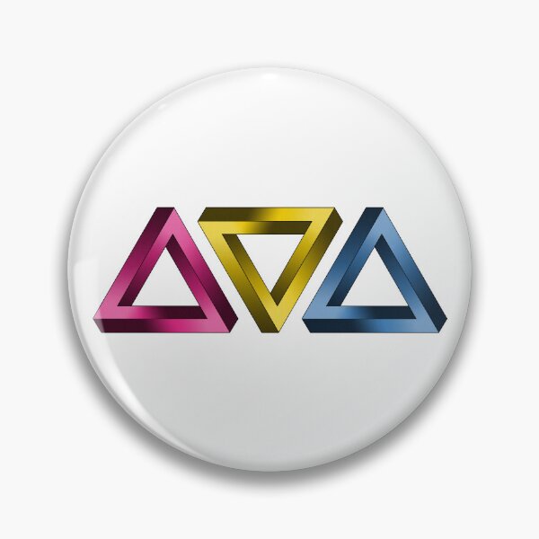 Item preview, Pansexual Pride Flag Colored Twisted Triangles Optical Illusions designed and sold by LiveLoudGraphic.