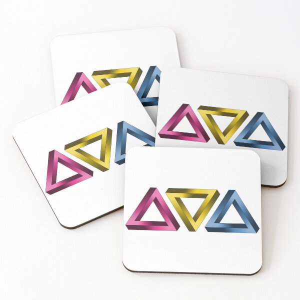 Item preview, Pansexual Pride Flag Colored Twisted Triangles Optical Illusions designed and sold by LiveLoudGraphic.