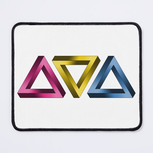 Item preview, Pansexual Pride Flag Colored Twisted Triangles Optical Illusions designed and sold by LiveLoudGraphic.