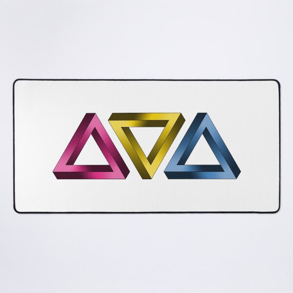 Item preview, Pansexual Pride Flag Colored Twisted Triangles Optical Illusions designed and sold by LiveLoudGraphic.