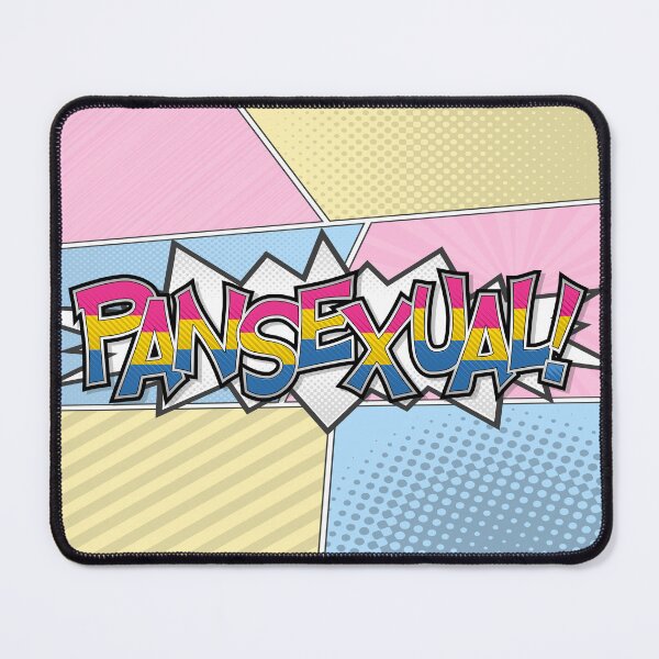 Item preview, Halftone Pansexual Pride Typography with Flag Background designed and sold by LiveLoudGraphic.