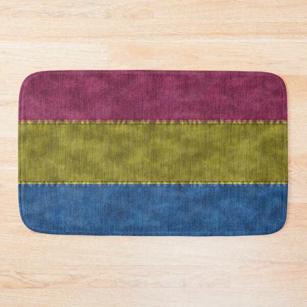 Item preview, Denim Textured Seamless Pansexual Pride Flag Pattern designed and sold by LiveLoudGraphic.