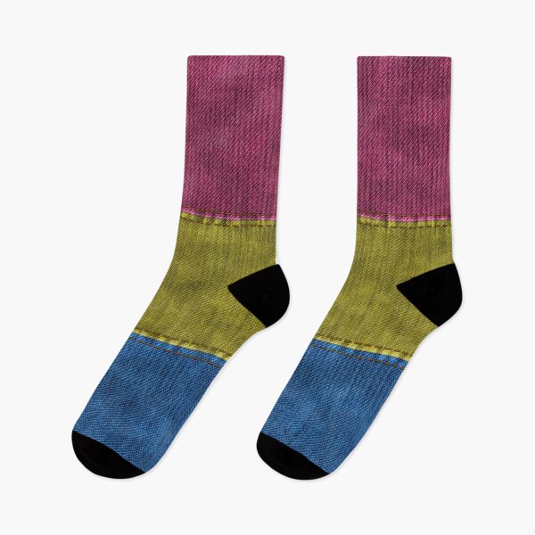 Item preview, Denim Textured Seamless Pansexual Pride Flag Pattern designed and sold by LiveLoudGraphic.