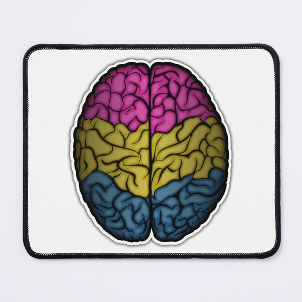 Item preview, Large Pansexual Pride Flag Colored Brain Vector designed and sold by LiveLoudGraphic.