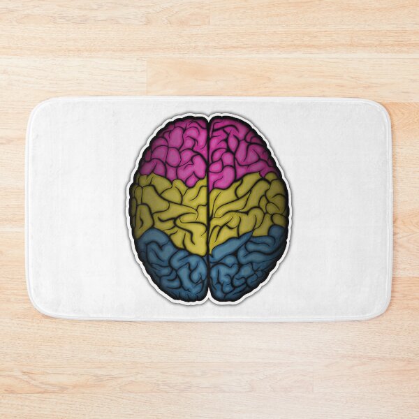 Item preview, Large Pansexual Pride Flag Colored Brain Vector designed and sold by LiveLoudGraphic.