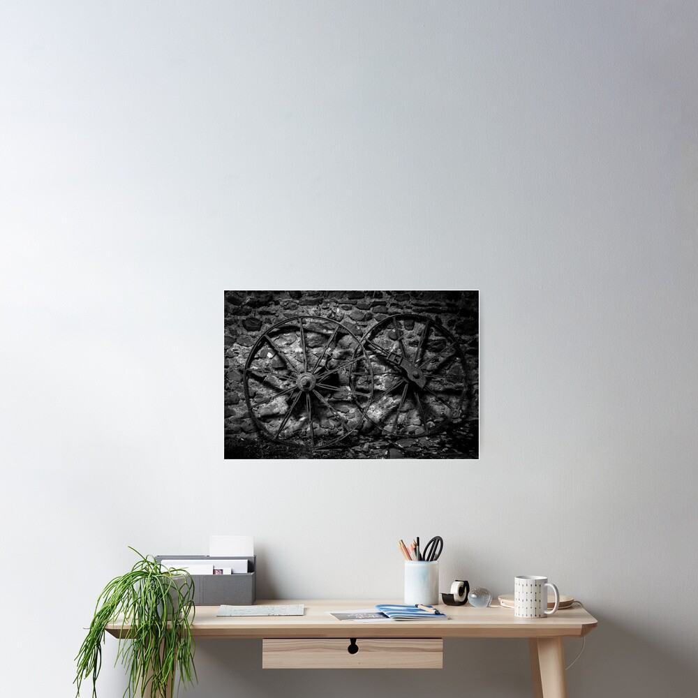 Wheels mono Poster