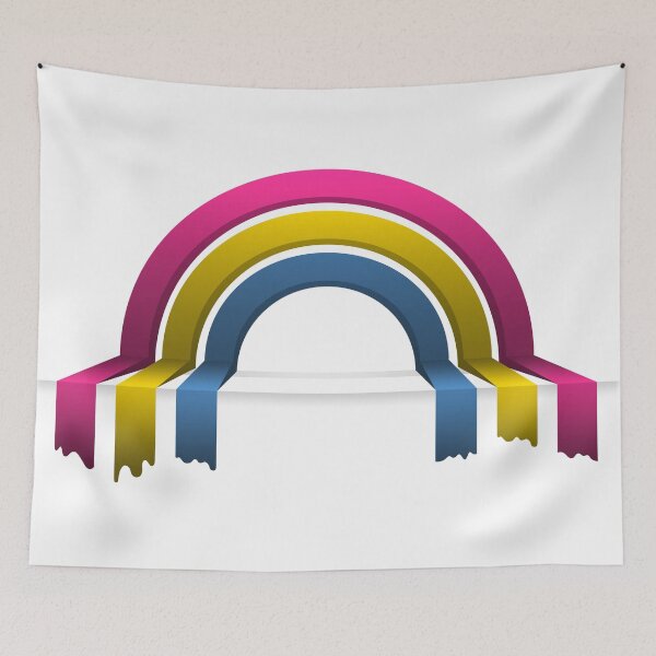 Item preview, Pansexual Pride Flag 3D Drip Rainbow Design designed and sold by LiveLoudGraphic.
