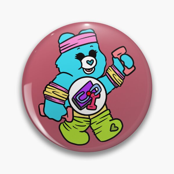 Item preview, Workout Care Bear High-Quality Art Fitness Neon Weights Leg Warmers Nostalgia Work Out 90s Nostalgic designed and sold by familiarsadie.