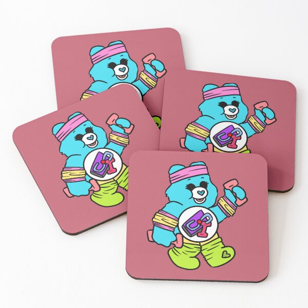 Item preview, Workout Care Bear High-Quality Art Fitness Neon Weights Leg Warmers Nostalgia Work Out 90s Nostalgic designed and sold by familiarsadie.