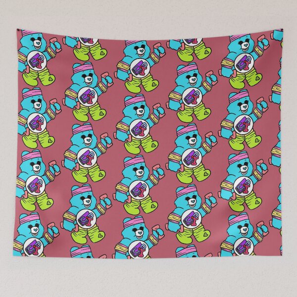 Item preview, Workout Care Bear High-Quality Art Fitness Neon Weights Leg Warmers Nostalgia Work Out 90s Nostalgic designed and sold by familiarsadie.