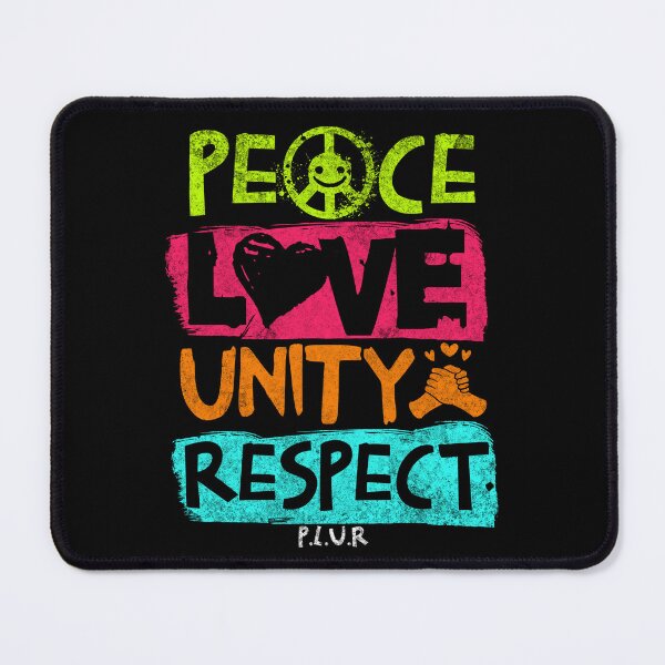 Item preview, PLUR  - Peace Love Unity Respect 2 (lime/blue)  designed and sold by Discothreadz.
